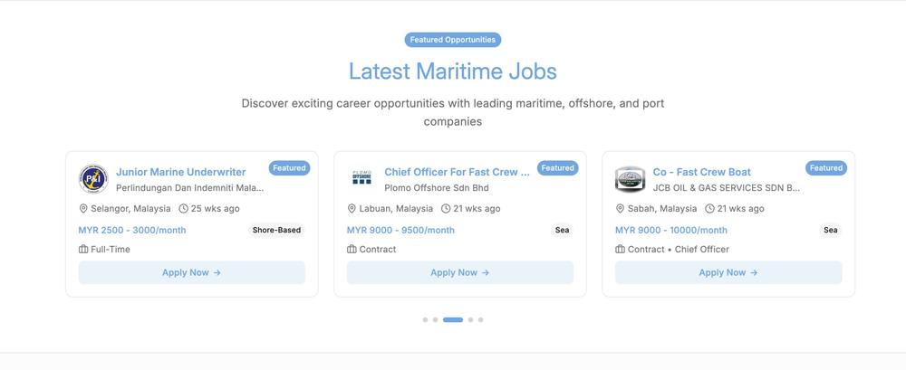 Anchorworx job listings, each role showing salary, location and contract type